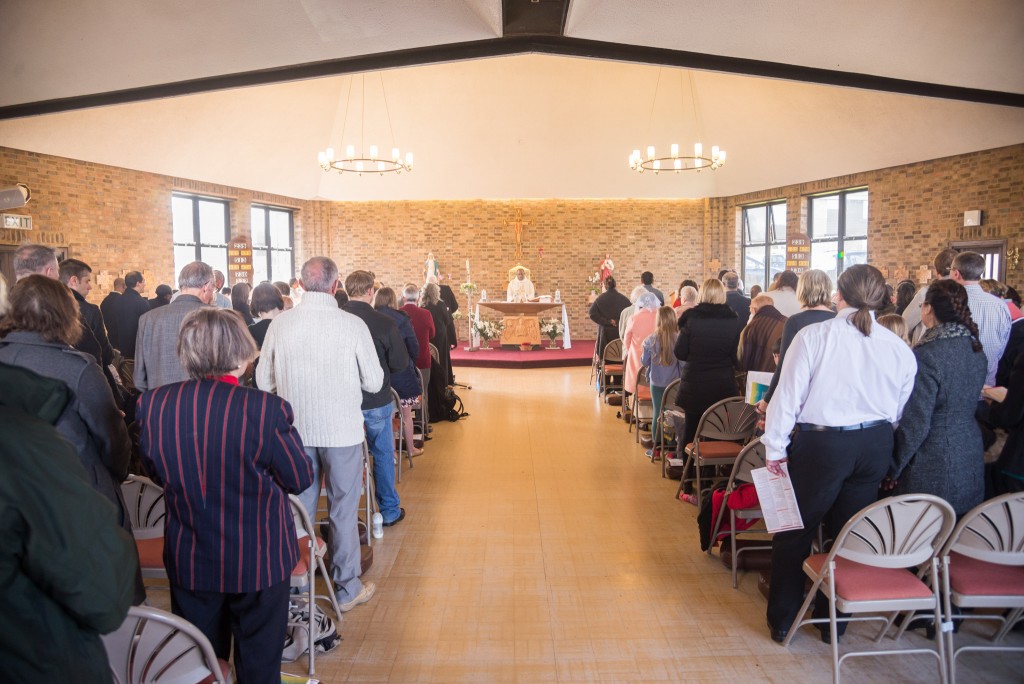 worship at Our Lady of Grace Church, Booker