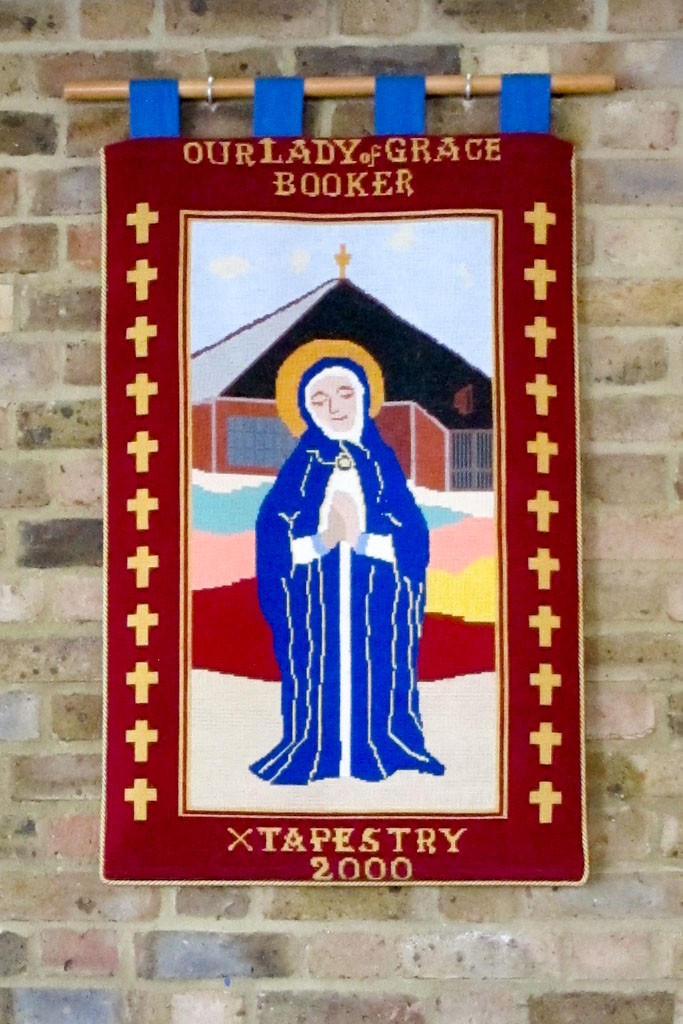 Millennium tapestry at Our Lady of Grace church, Booker