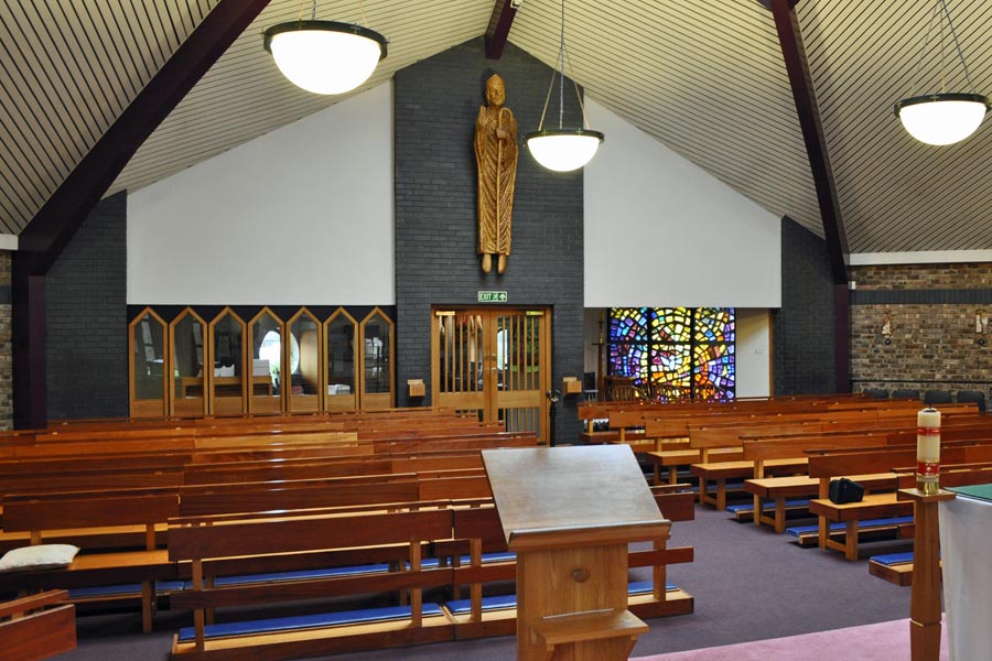 interior of st wulstan's RC church, totteridge